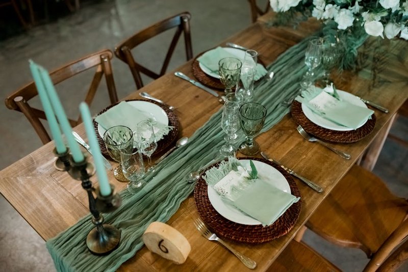 Cream Linen Table Runner